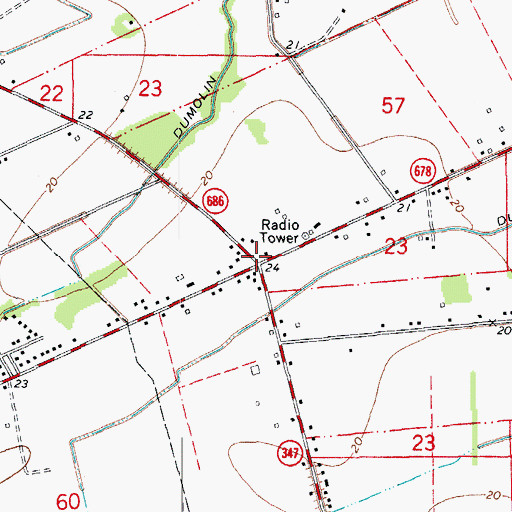 Topographic Map of Hope, LA