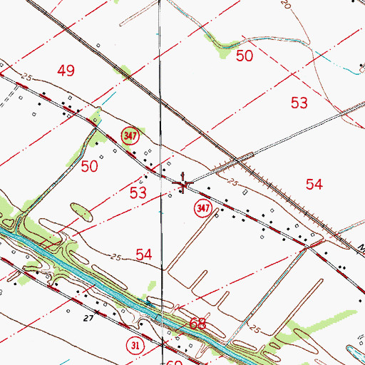 Topographic Map of Huron, LA