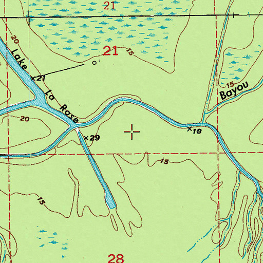 Topographic Map of Indian Mound Cemetery, LA