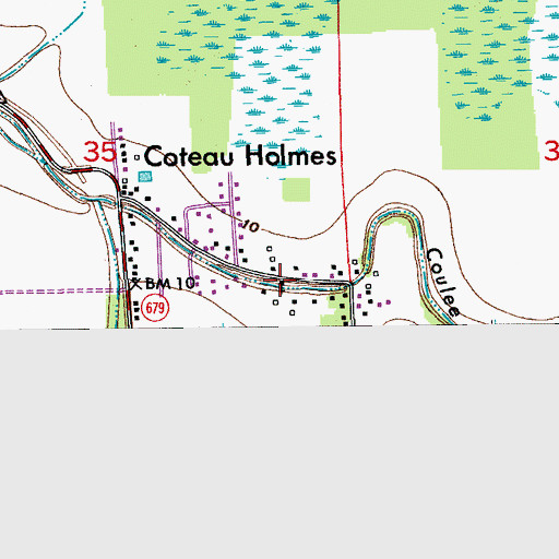 Topographic Map of Saint Isabel Church, LA