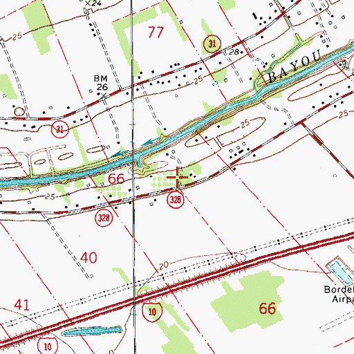 Topographic Map of Union Bayou School (historical), LA
