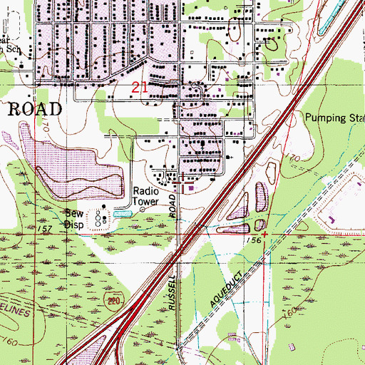 Topographic Map of Kingdom Hall of Jehovahs Witnesses, LA