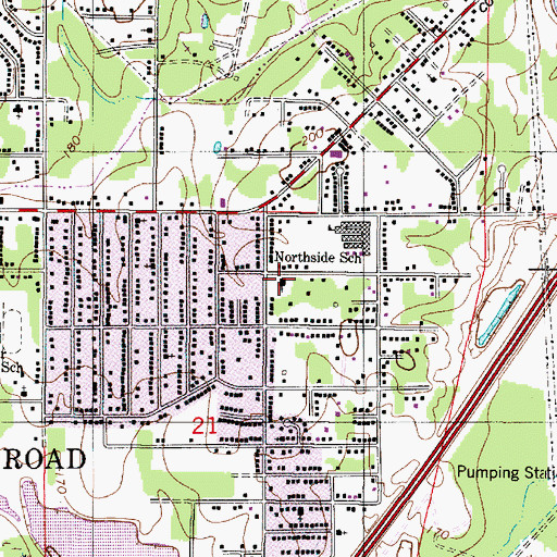 Topographic Map of Mount Paran Baptist Church, LA