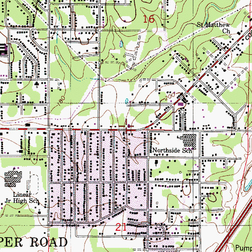 Topographic Map of North Shreveport Medical Clinic, LA