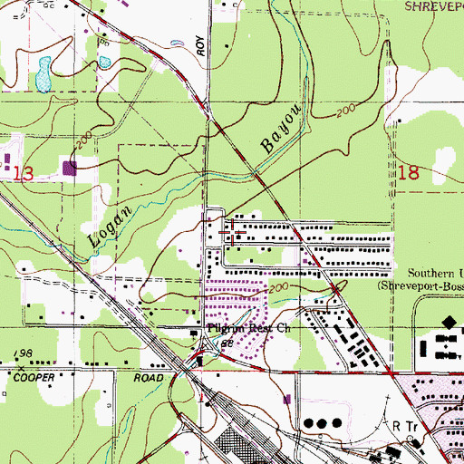 Topographic Map of Saint Joseph Baptist Church, LA