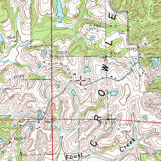Topographic Map of Stark Cemetery, AR
