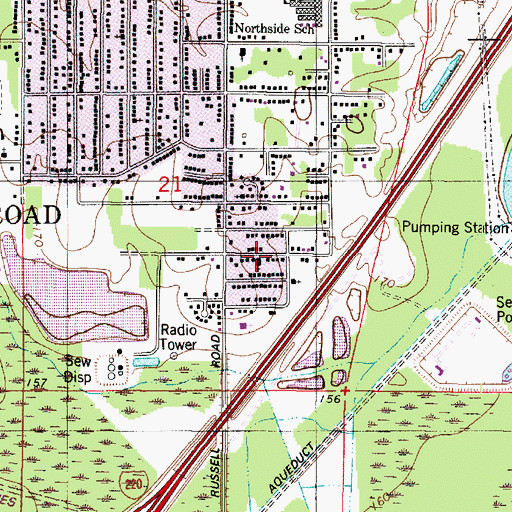 Topographic Map of Tabernacle Missionary Baptist Church, LA