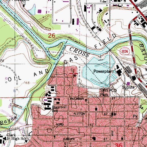 Topographic Map of Triumph Baptist Church, LA