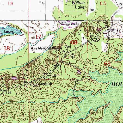 Topographic Map of Galbraith School (historical), LA