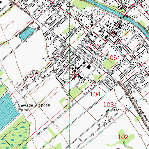 Topographic Map of Breaux Bridge Elementary School, LA