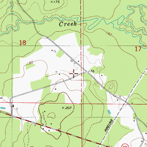 Topographic Map of Big Hammock School (historical), LA