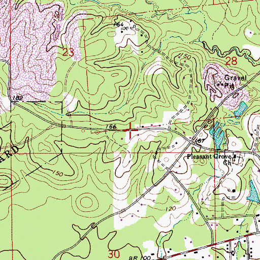 Topographic Map of Bragher School (historical), LA