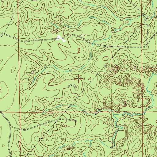 Topographic Map of Castor School (historical), LA