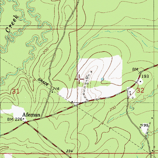 Topographic Map of Center Hammock School (historical), LA