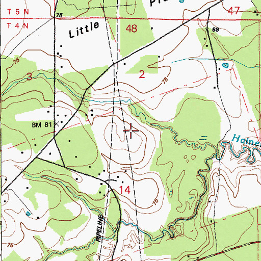 Topographic Map of Charlotte School (historical), LA