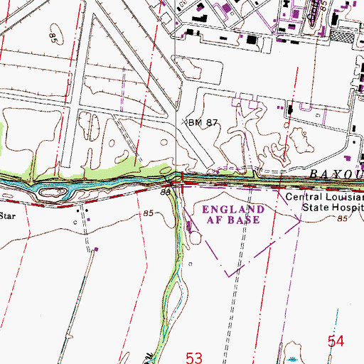 Topographic Map of Clio Mill (historical), LA