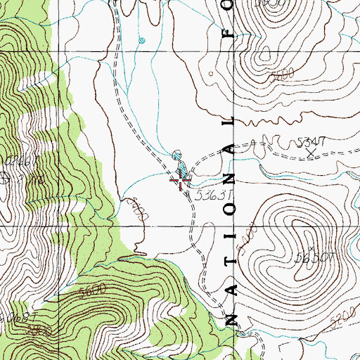 Topographic Map of Halfmoon Valley, AZ