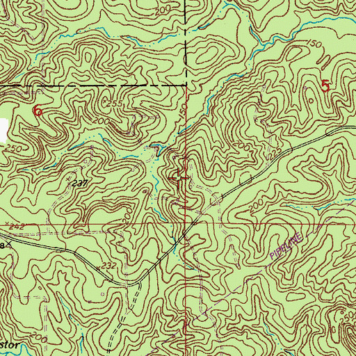 Topographic Map of Dogwood School (historical), LA