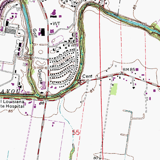 Topographic Map of First Bethlehem Baptist Church, LA