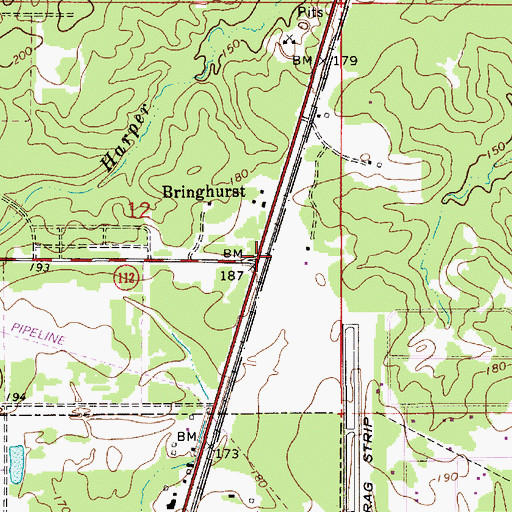 Topographic Map of Grand W Junction (historical), LA