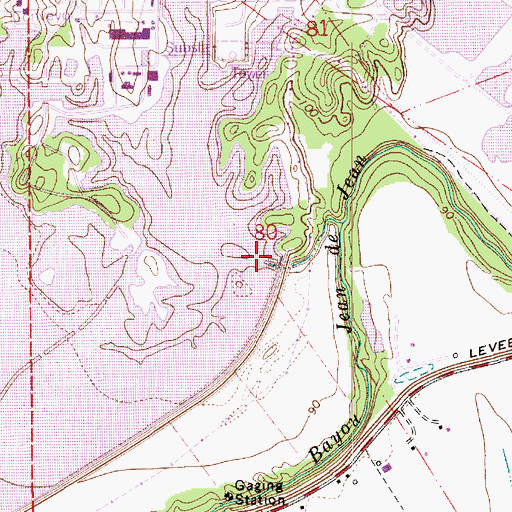 Topographic Map of Griffth Creek, LA