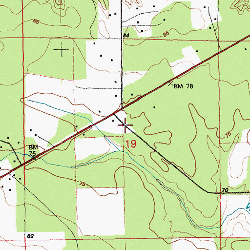 Topographic Map of Holloway School (historical), LA