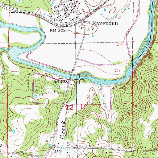 Topographic Map of Starling Creek, AR