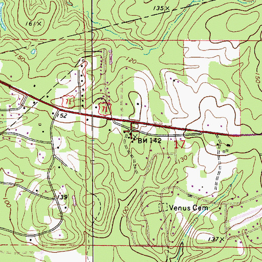 Topographic Map of Hudson Creek Church, LA