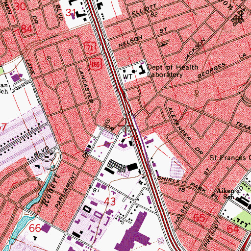 Topographic Map of Kent, LA