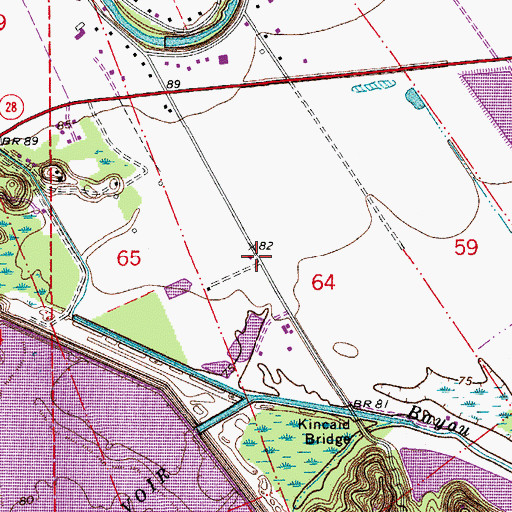 Topographic Map of Kincaid (historical), LA