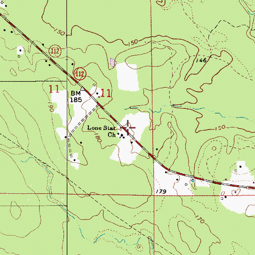 Topographic Map of Lone Star School (historical), LA