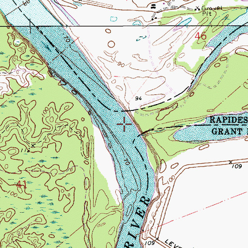 Topographic Map of McNeely Cut-Off, LA