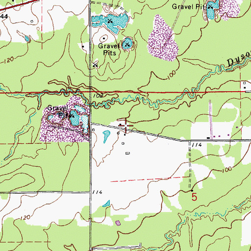 Topographic Map of Moller, LA