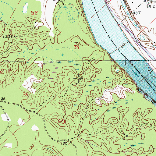 Topographic Map of Mount Olive School (historical), LA