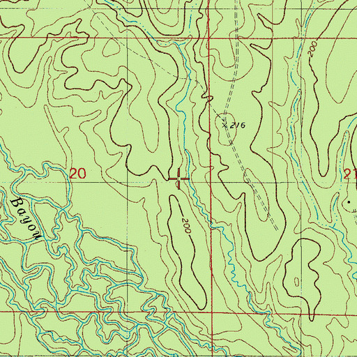 Topographic Map of Muse (historical), LA