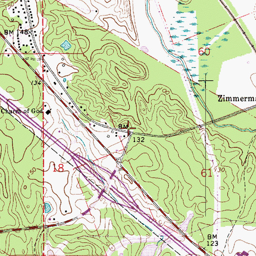 Topographic Map of Oasis, LA