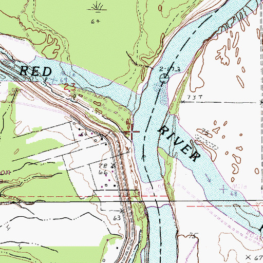 Topographic Map of Once More Landing, LA