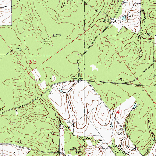 Topographic Map of Pine Grove School (historical), LA