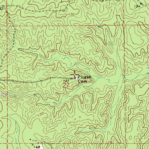 Topographic Map of Pisgah Church (historical), LA