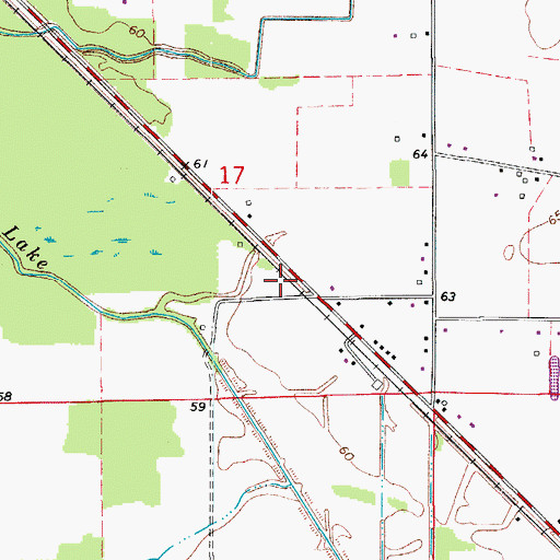 Topographic Map of Saint Lukes Church (historical), LA