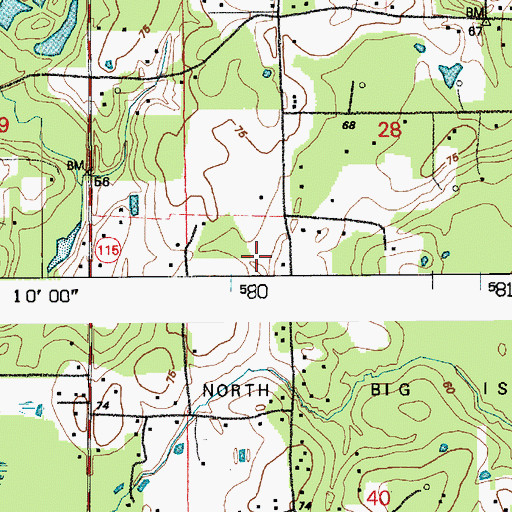 Topographic Map of Slash Bayou School (historical), LA