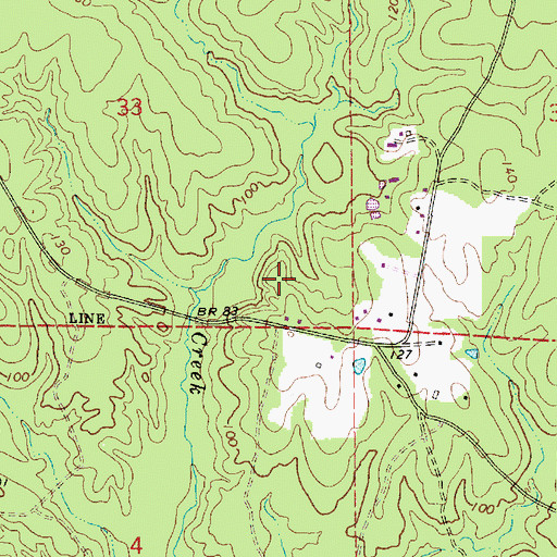 Topographic Map of Smith Mill School (historical), LA