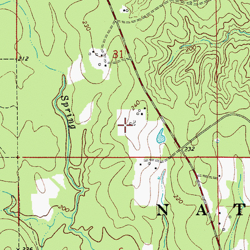 Topographic Map of Spring Creek School (historical), LA