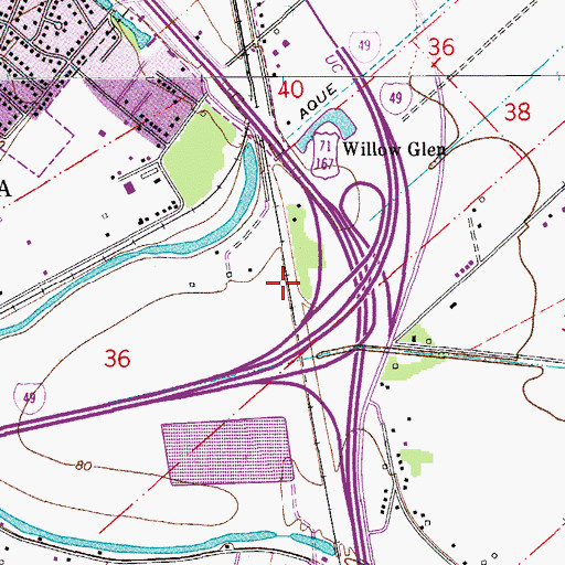 Topographic Map of Turpin Spur, LA