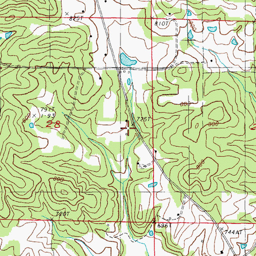 Topographic Map of Staten School (historical), AR