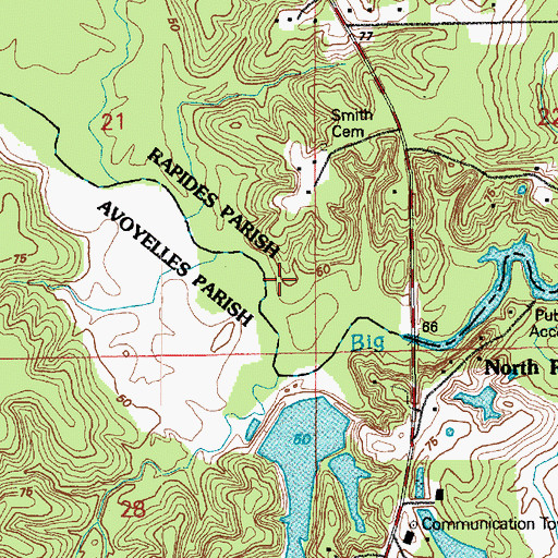 Topographic Map of Wileys Point, LA