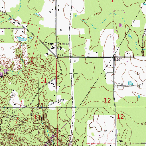 Topographic Map of Wise School (historical), LA