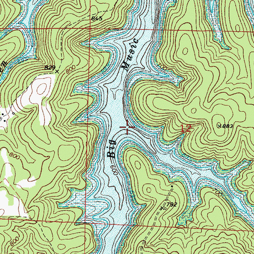 Topographic Map of Stave Mill Hollow, AR