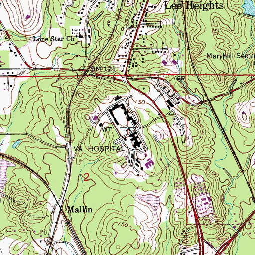 Topographic Map of Camp Stafford (historical), LA