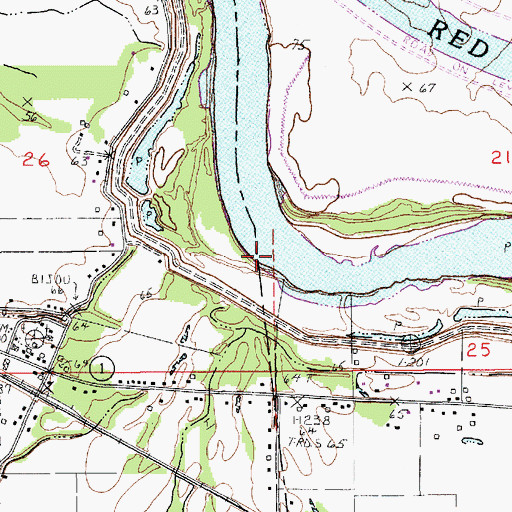 Topographic Map of Echo Landing, LA